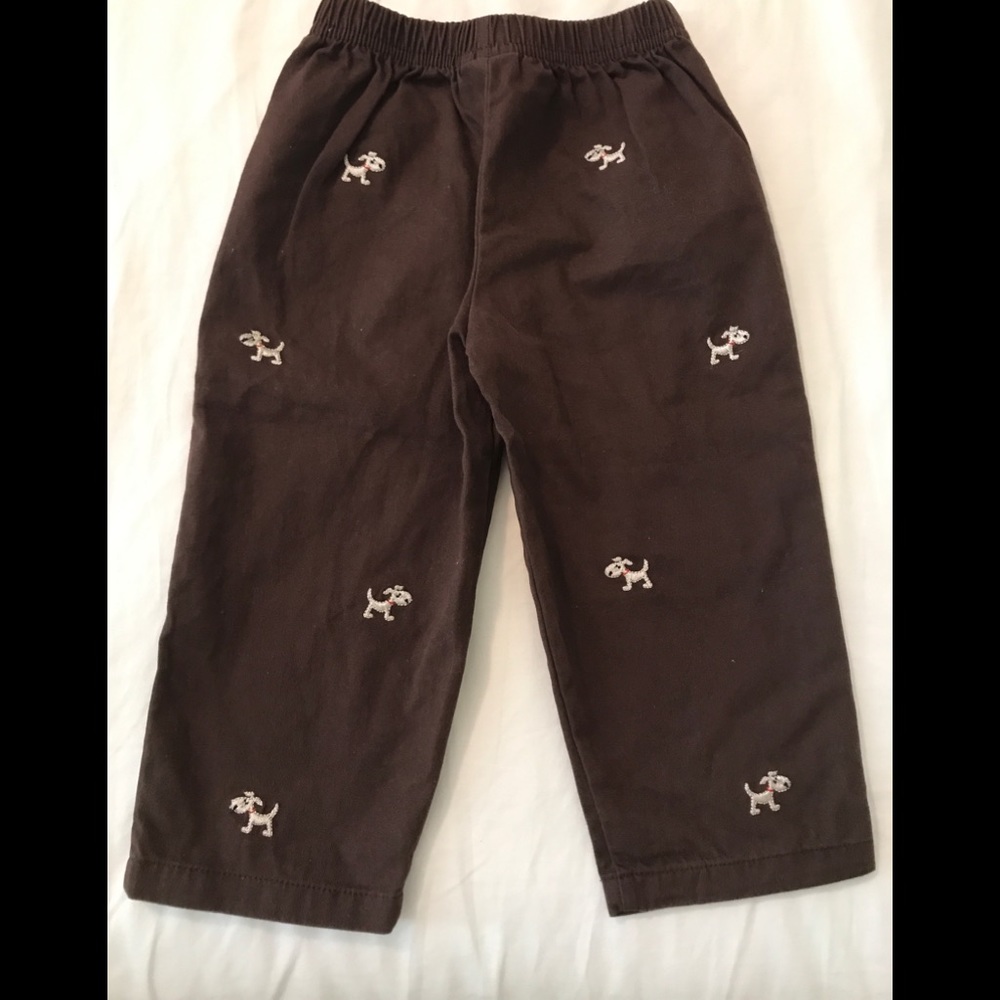 Doggie appliqué pants